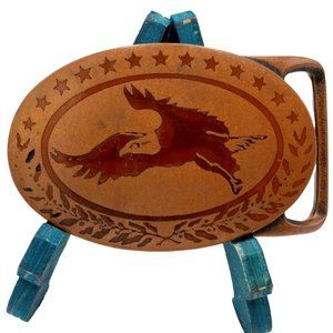 Bald Eagle Belt Buckle 1975 Vintage Country Western Cowboy Trucker Rockabilly